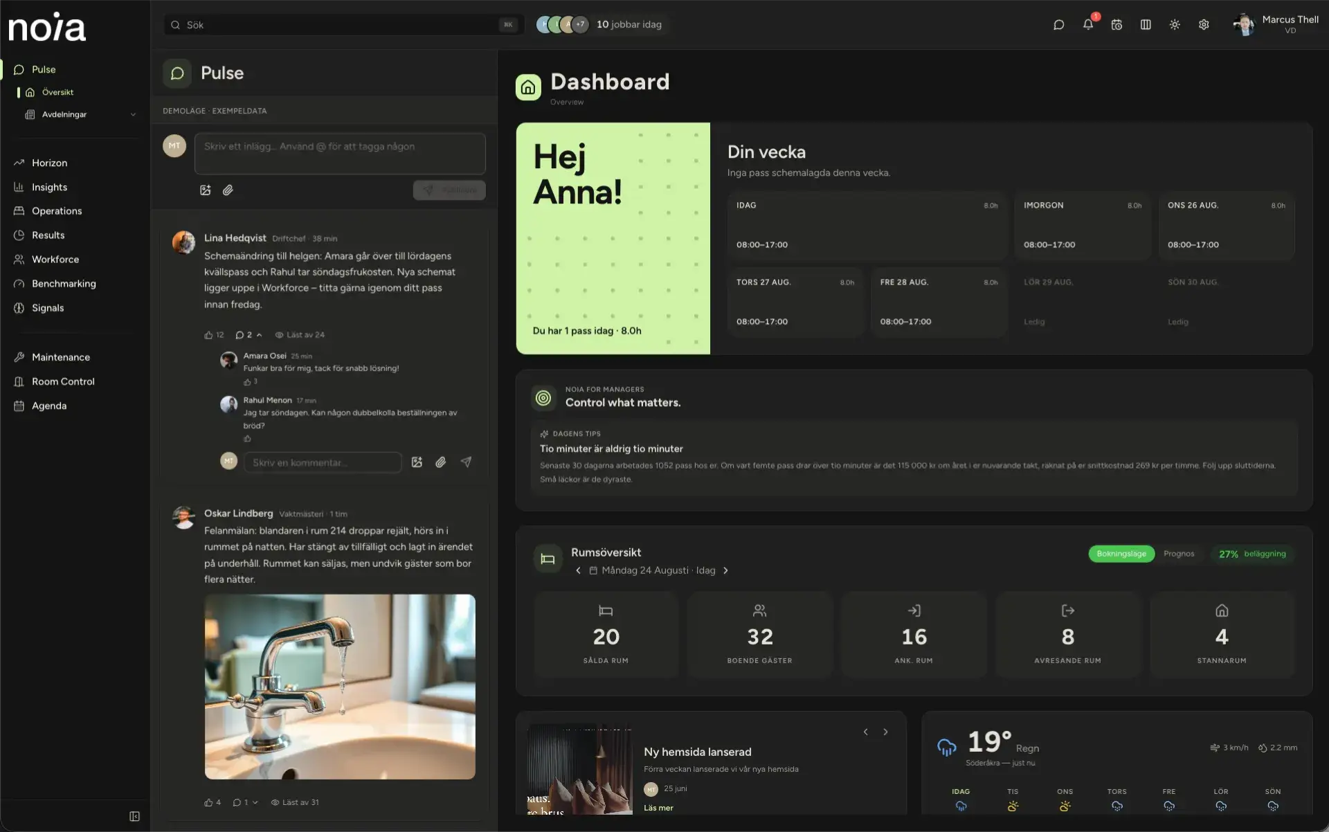 Noia - Dashboard Pulse